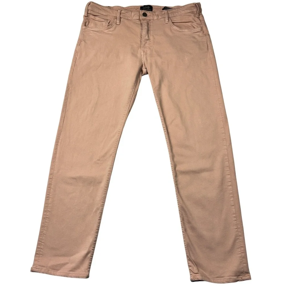 34 Heritage Courage‎ Mens 38x30 Tan Straight Leg Mid Rise Pants Rose Pink Khaki